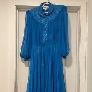 VINTAGE - 80's blue dress